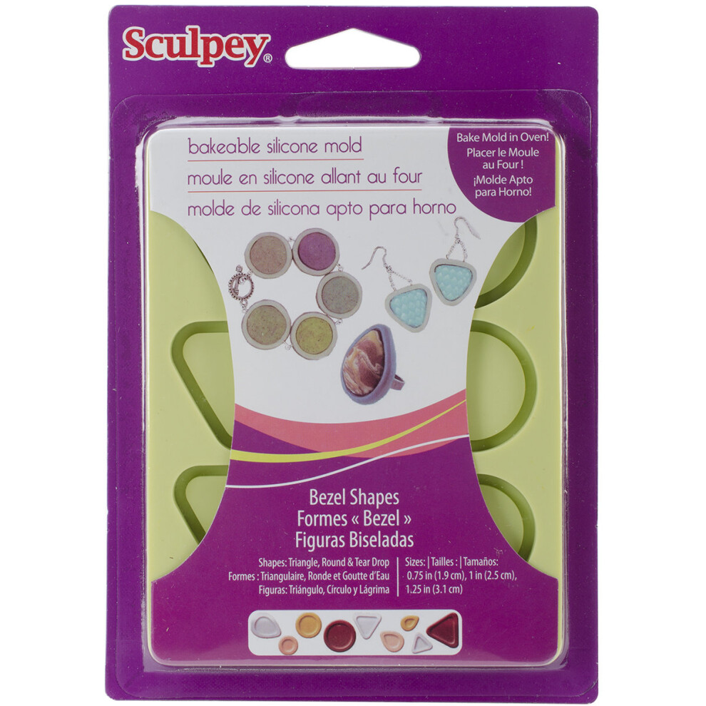Polyform Sculpey Silicone Bakeable Mold-Bezel