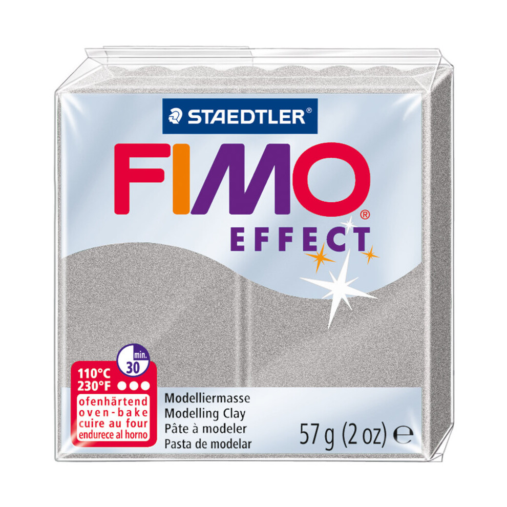Fimo Effect Polymer Clay 2oz-Light Silver Pearl