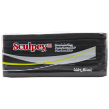 Polymerov pecic hlna Sculpey III cern netoxick 8 oz. bar skvel pro modelovn socharstv dovolen DIY smen mdia a koln projekty. Skvel p