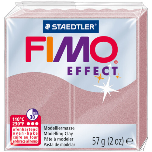 Staedtler Fimo Effect Polymer Clay 2oz-Rose Pearl