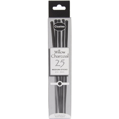 PH Coates Willow Charcoal 25/Pkg-Medium - 4mm To 6mm