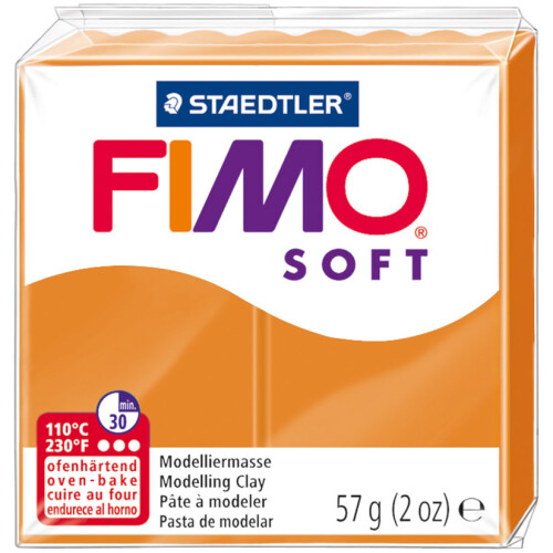 Staedtler Fimo Soft Polymer Clay 2oz-Sunny Orange