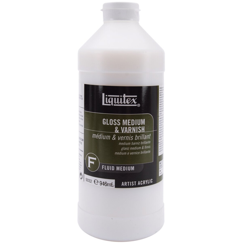 Liquitex Gloss Acrylic Fluid Medium & Varnish-32oz
