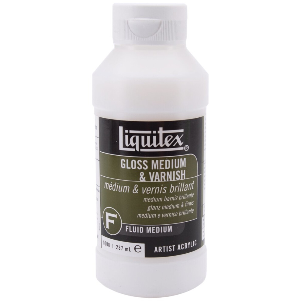 Liquitex Gloss Acrylic Fluid Medium & Varnish-8oz
