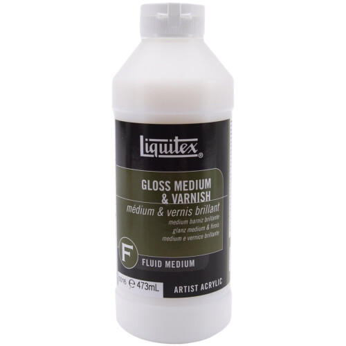 Liquitex Gloss Acrylic Fluid Medium & Varnish-16oz