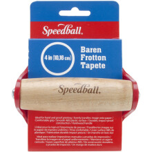 Speedball Red Baron Baren - Manico Ergonomico e Superficie Liscia - Rosso, 4 Pollici