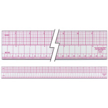 Inch & Metric Beveled Ruler 18"-