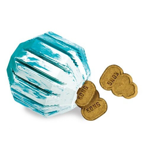 KONG KONG Puppy Activity Ball Dog Toy, Medium, Blue/Pink 2