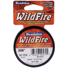 Wildfire Stringing Thread .006"X50yd-Black