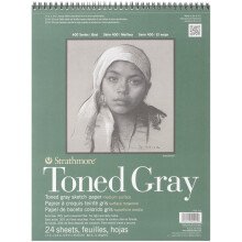 Strathmore Toned Sketch Spiral Pad 11"X14"-Gray 24 Sheets