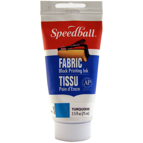 Fabric Block Printing Ink 2.5oz-Turquoise