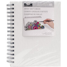 essentials(TM) Canvas Cover Sketchbook 5.8"X8.3"-
