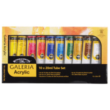 Winsor & Newton Galeria Colori Acrilici, Set di 10 Tubetti da 20ml (0.7 oz)