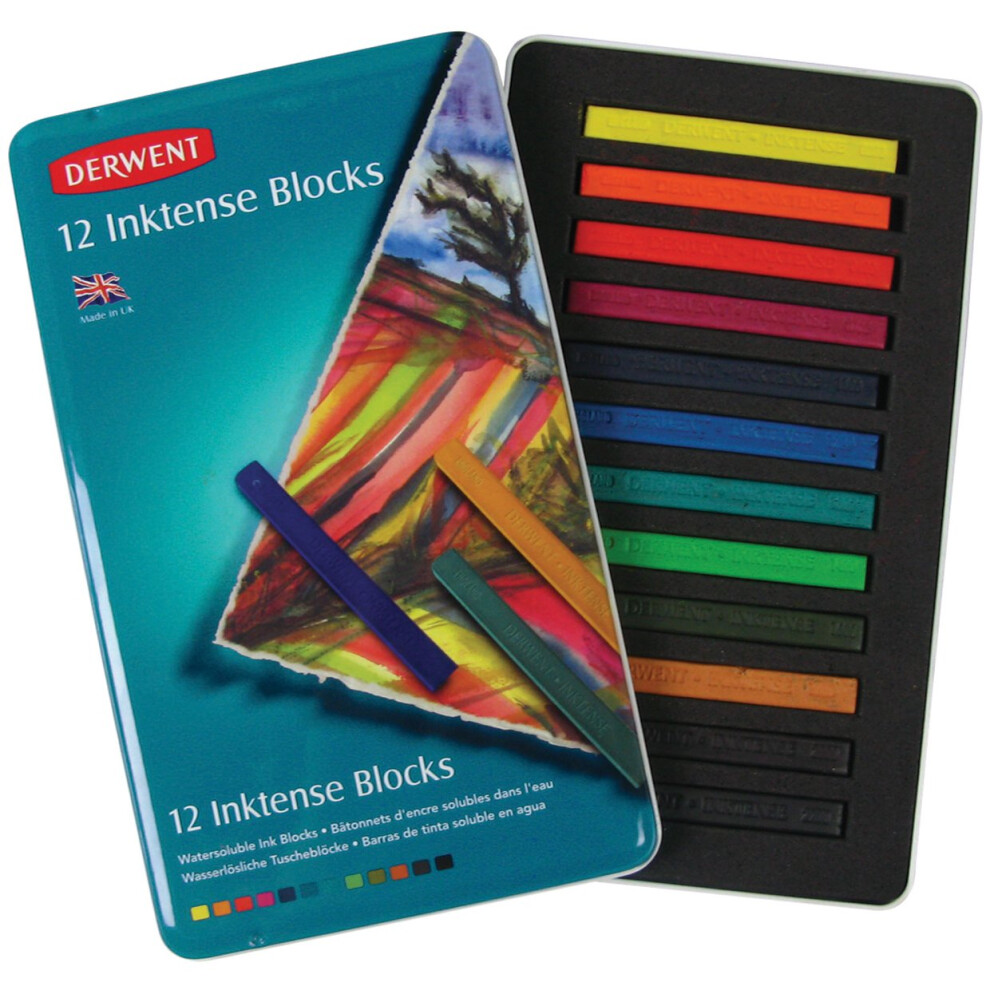 Derwent Inktense Blocks 12/Pkg-