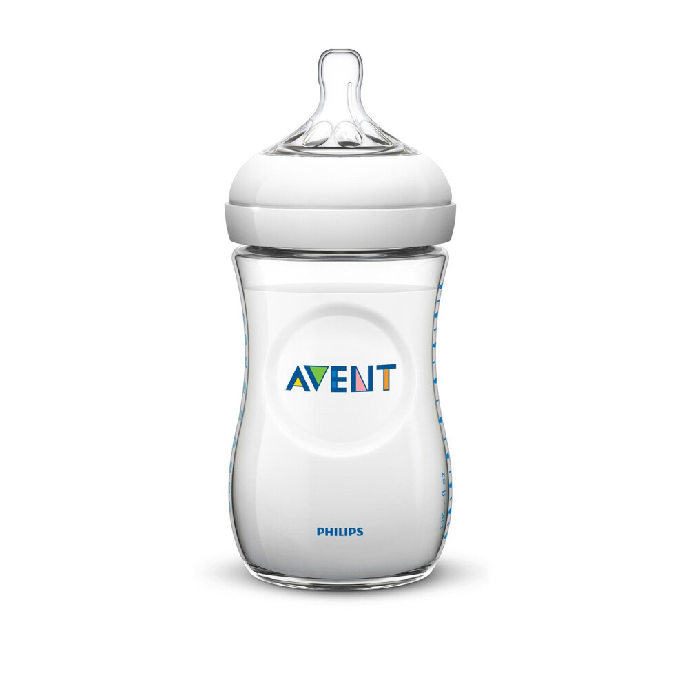 Philips AVENT Natural SCF693/27 Feeding Bottle, 260 ml - Transparant, Pack of 2