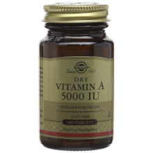 Solgar, Trockenes Vitamin A, 1.500 mcg (5.000 IE), 100 Tabletten