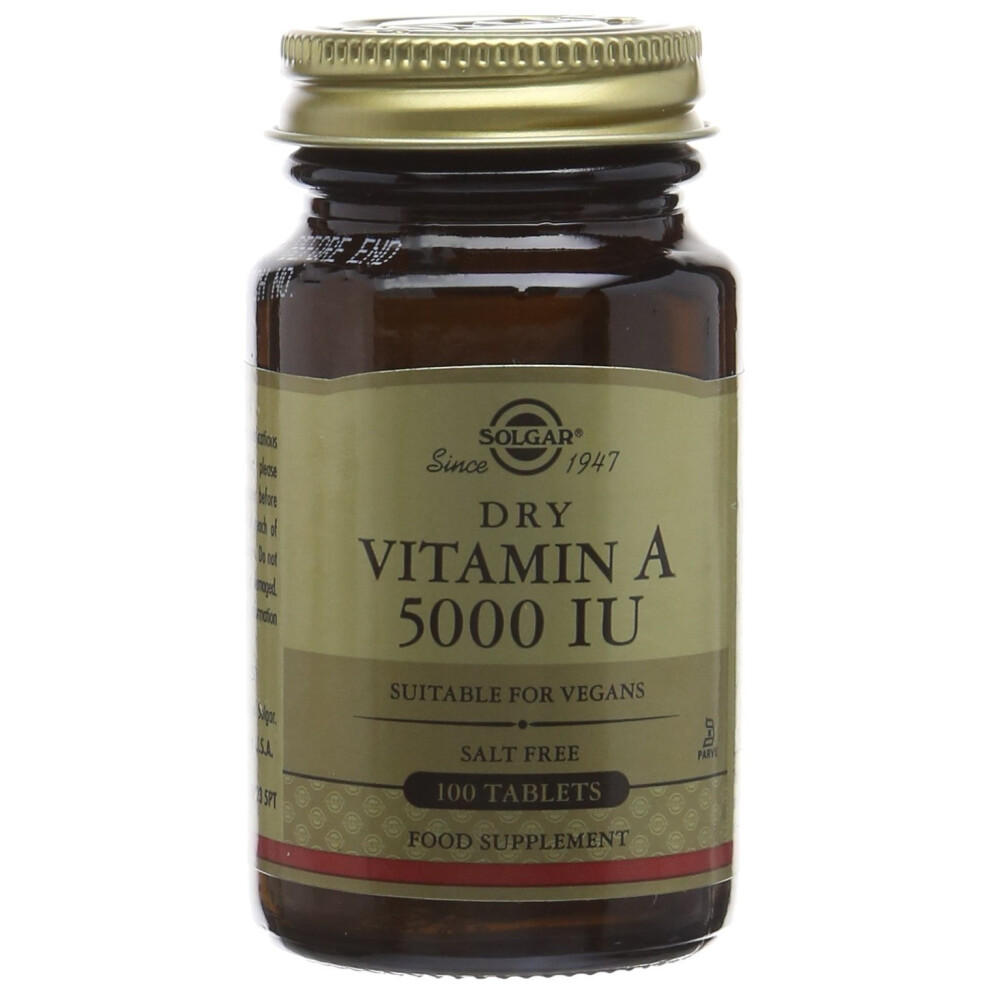 Solgar 5000 IU Dry Vitamin A Tablets - 100 Tablets