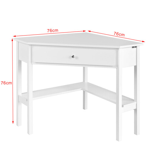 SoBuy® FWT31-W, Corner Desk Triangle Table Desk Computer Desk Workstation 1