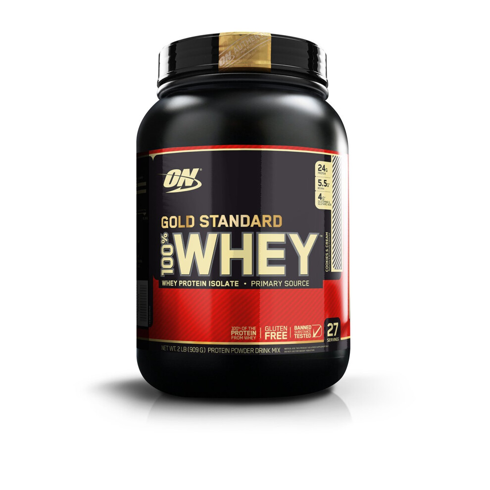 Optimum Nutrition Gold Standard 100% Whey Protein Powder - 908 g Cookies & Cream