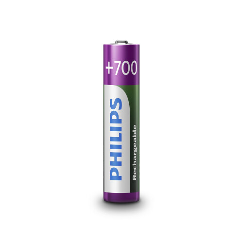 Philips Philips Rechargeable Battery AAA - 700mAh (4 Batteries) 1