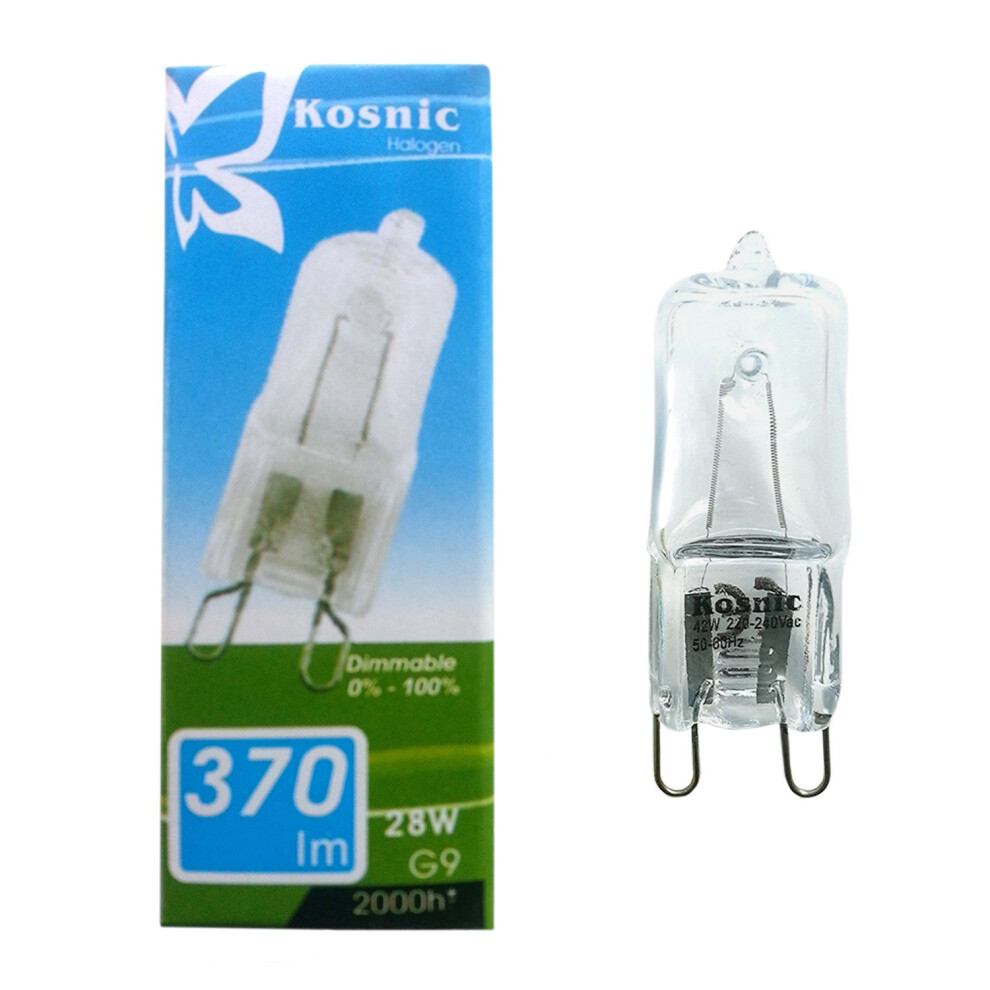 Pack of 20 x G9 28W=40W Brightness bulbs Kosnic branded 240V Volt