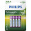 Philips Philips Rechargeable Battery AAA - 700mAh (4 Batteries) 3