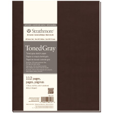 Strathmore Toned Sketch Softcover Journal 7.75"X9.75"-Gray 56 Sheets