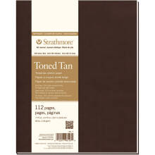 Strathmore 481-7 400 Series Softcover Toned Tan Art Sketch Journal 7,75""x9,75"""" 56 vellen