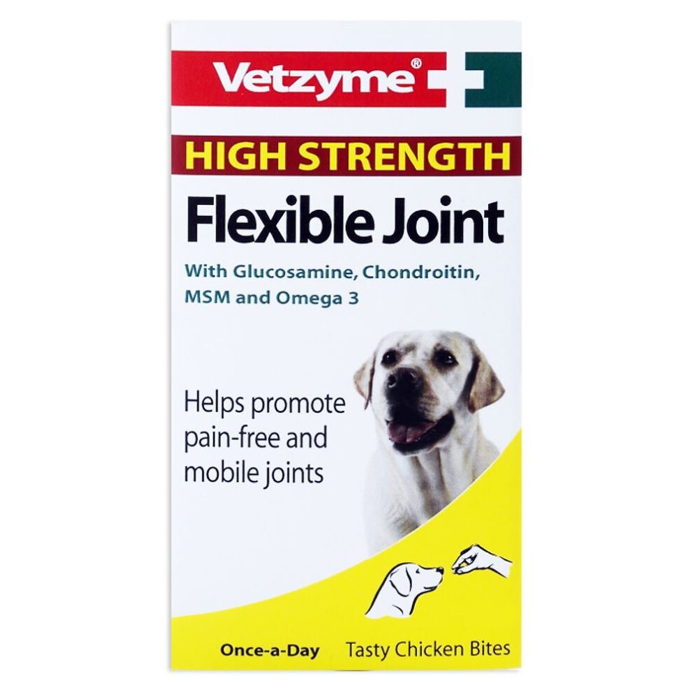 (30 Tablets) Vetzyme High Strength Flexible Joint Dog Tablets