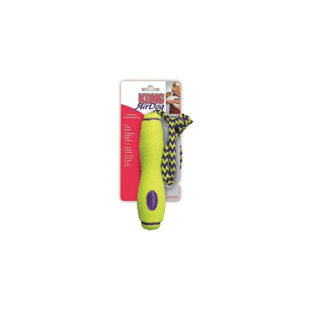 KONG Air Dog Fetch Stick with Rope Dog Toy, Medium