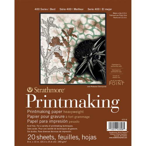 Strathmore Printmaking Paper Pad 8""X10""-20 Sheets