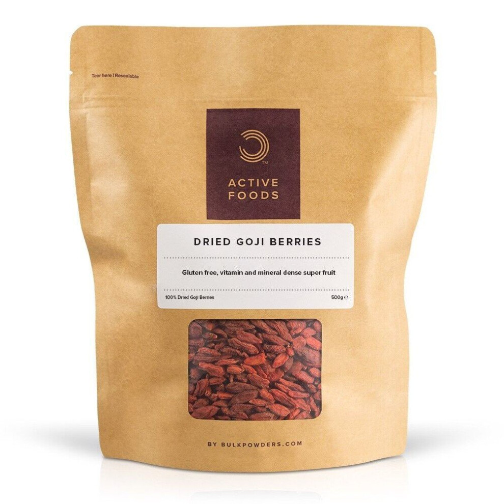 Bulk Powders Raw And Natural Goji Berries, 500G