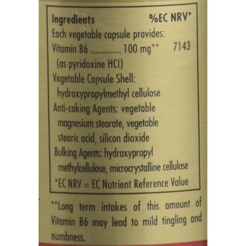 Solgar Solgar Vitamin B6 100 mg Vegetable Capsules - 100 capsules 2