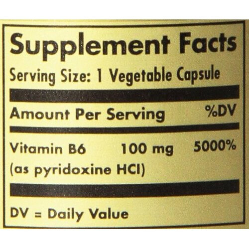 Solgar Solgar Vitamin B6 100 mg Vegetable Capsules - 100 capsules 1