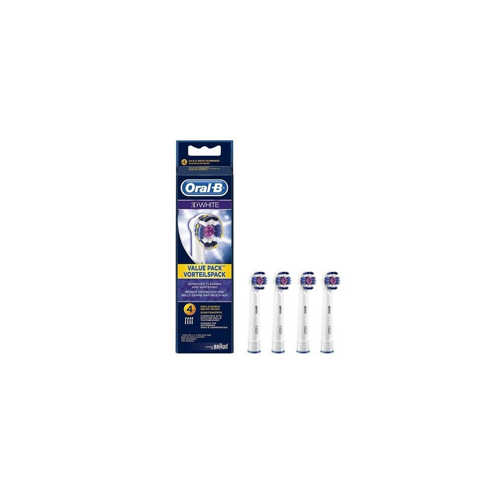 Oral-B 3D White Electric Toothbrush Replacement Heads- Pack of 4