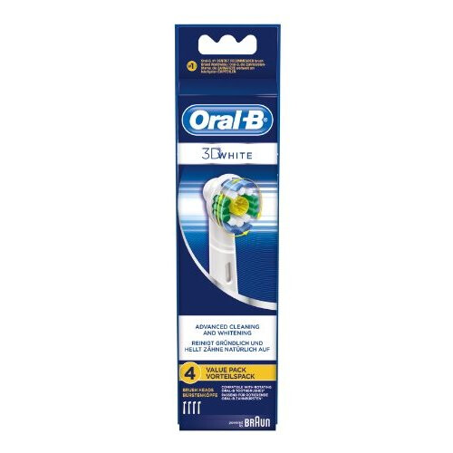 Oral-B Ανταλλακτικές κεφαλές ηλεκτρικής οδοντόβουρτσας Oral-B 3D White - Συσκευασία 4 τεμαχίων 1
