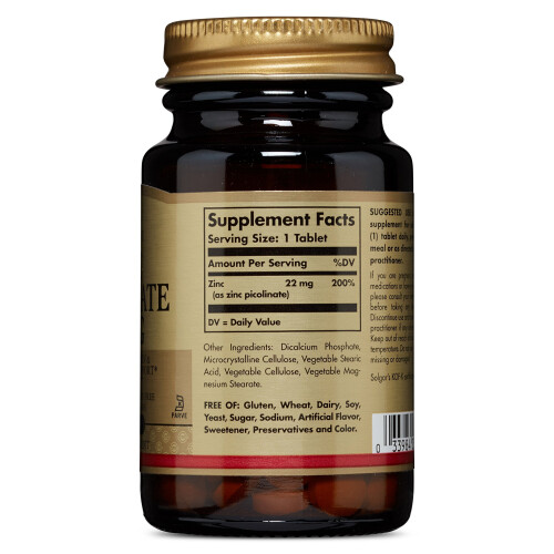 Solgar Solgar, Zinkpicolinat, 22 mg, 100 Tabletten 2