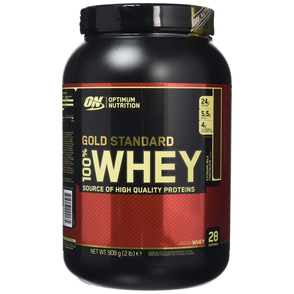 Optimum Nutrition Gold Standard 100% Whey Protein Powder - 908 g, Milk Chocolate