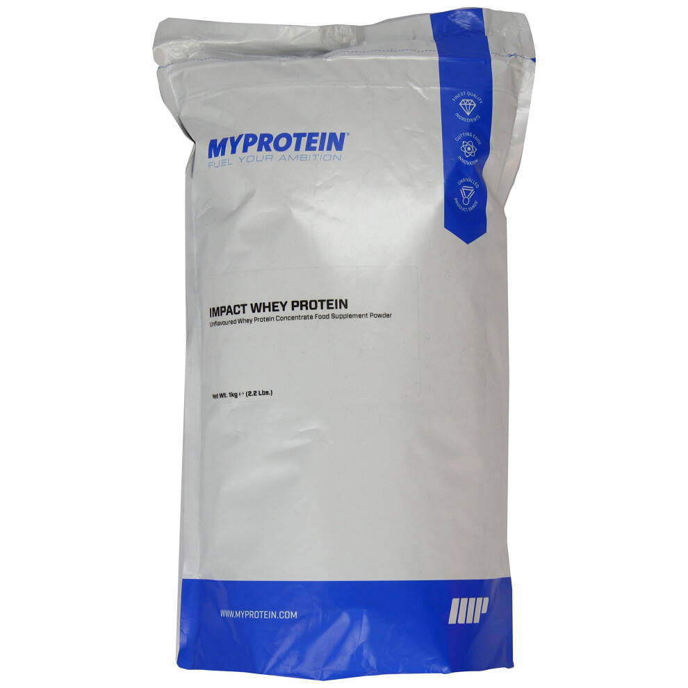 MY PROTEIN Impact Whey Protein Unflavoured Supplement, 1 kg