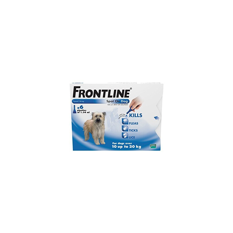 FRONTLINE Spot On for Medium Dogs, 10-20kg, 6 Pipettes