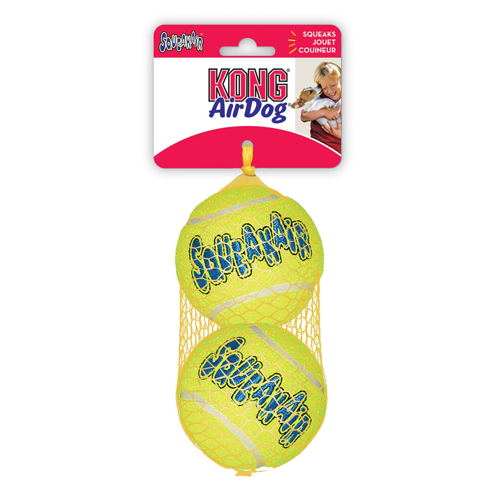 Kong Air Dog Squeaker Tennis Balls Large 2Pk