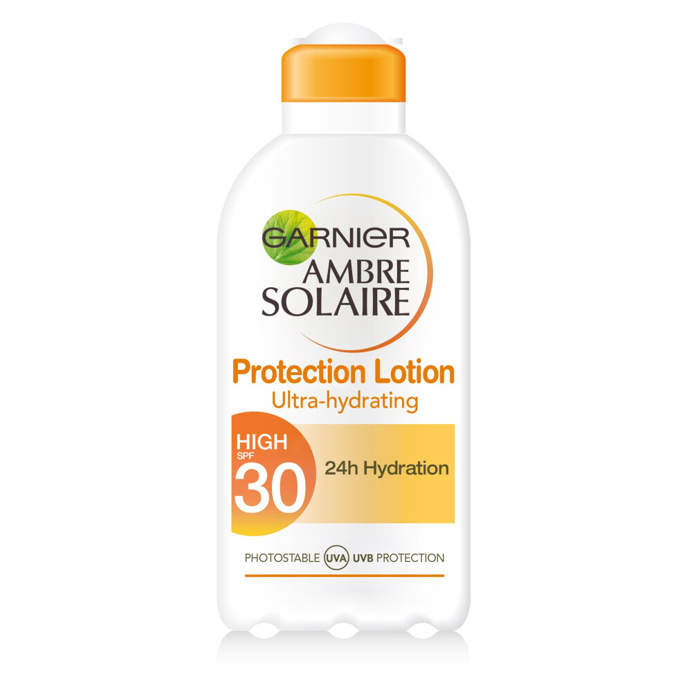 New Garnier Ambre Solaire Ultra-Hydrating Sun Spf30 200Ml Cream 3600540304612