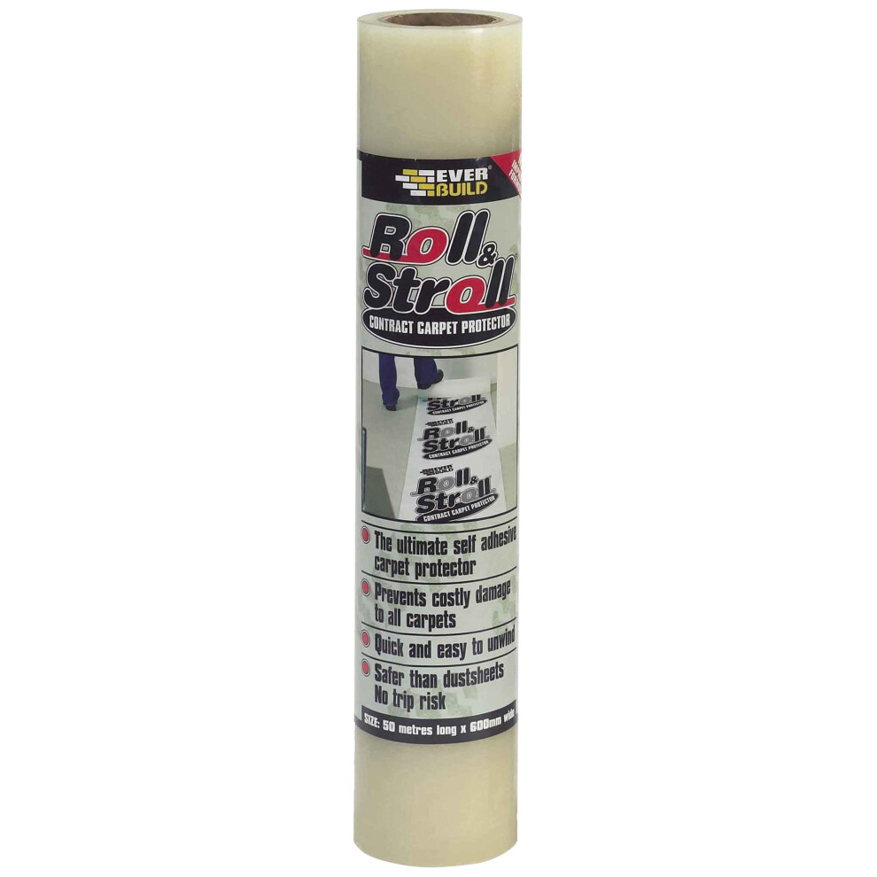 Everbuild EVBROLL50 600 mm x 50 m Roll and Stroll Carpet