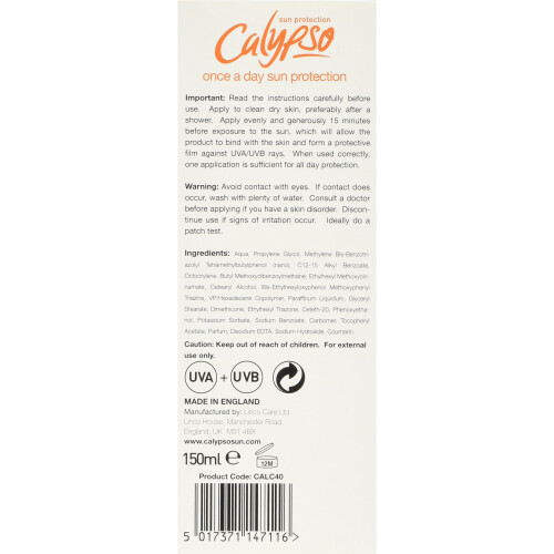 Calypso Calypso Once A Day Sun Protection SPF40 2