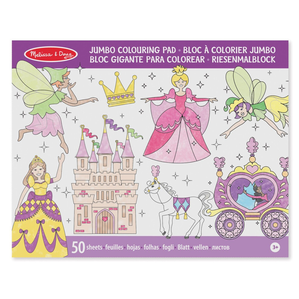 Melissa & Doug 50-Page Kids' Colouring Pad Activity Book - Princess and Fairy