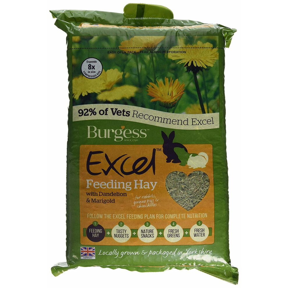 Excel Burgess Feeding Hay With Dandelion And Marigold 1Kg