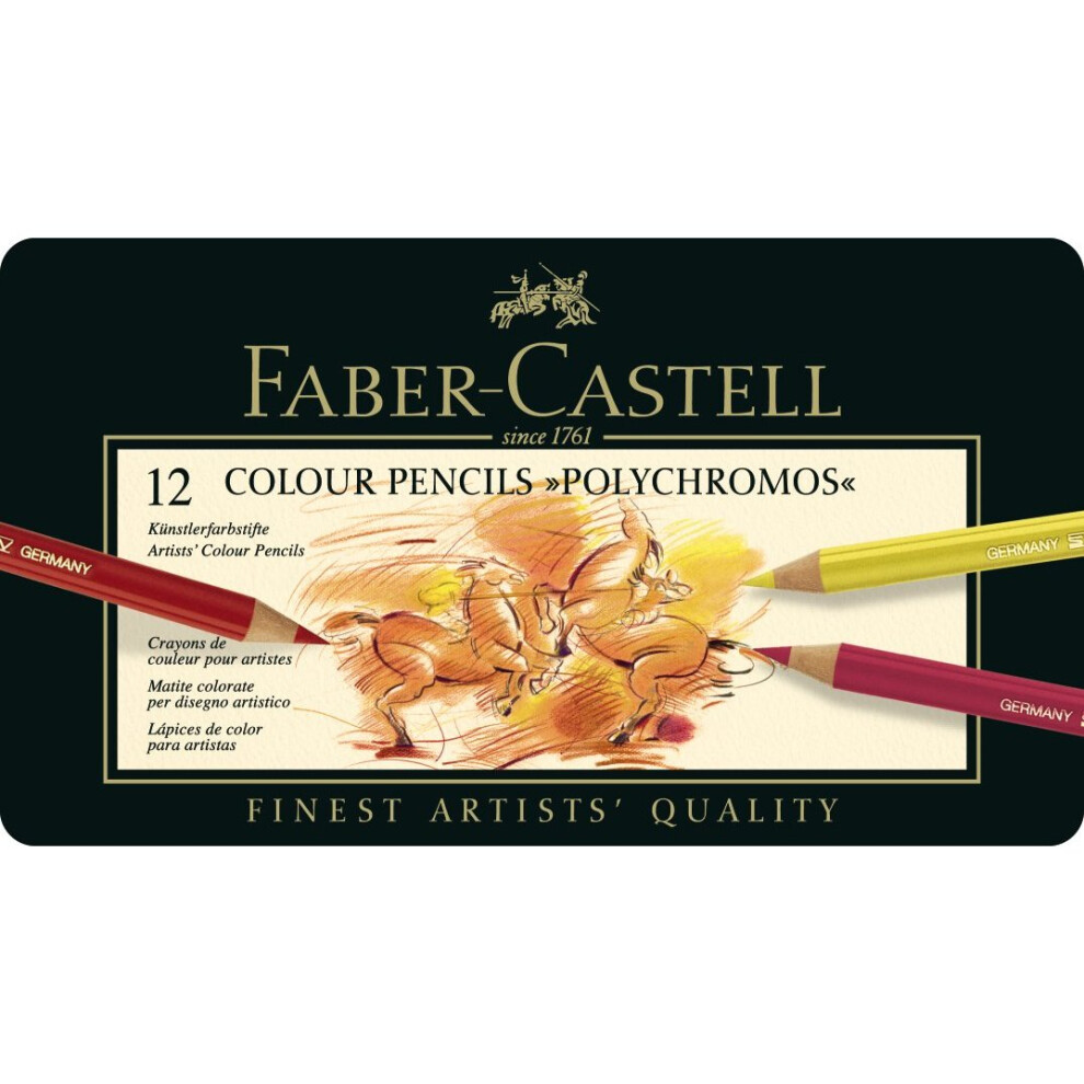 Faber-Castell Polychromos Colour Pencils Tin Of 12