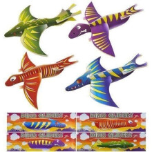 4 Dinosaur Flying Glider Planes Party Bag Fillers / Childrens Toys