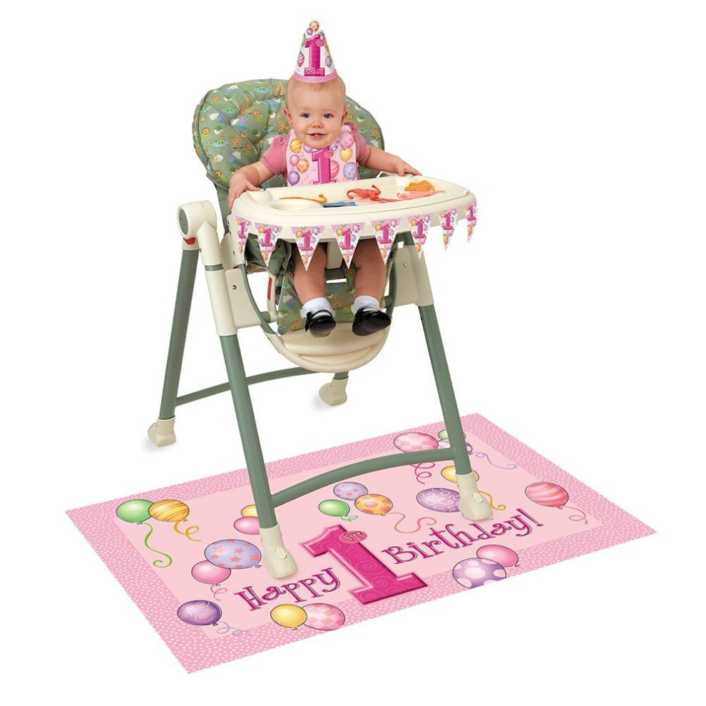 Pink Balloons 1st Birthday High Chair Decorating Kit