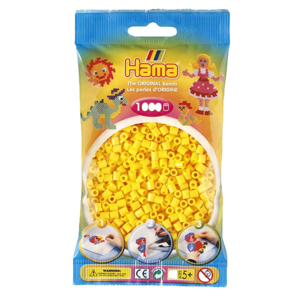 Hama Beads - Yellow (1000 Midi Beads)